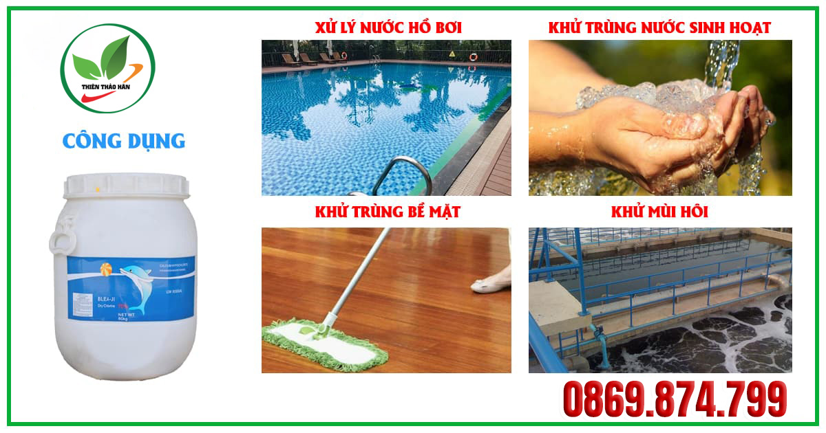 công dụng hoá chất chlorine cá heo Trung Quốc