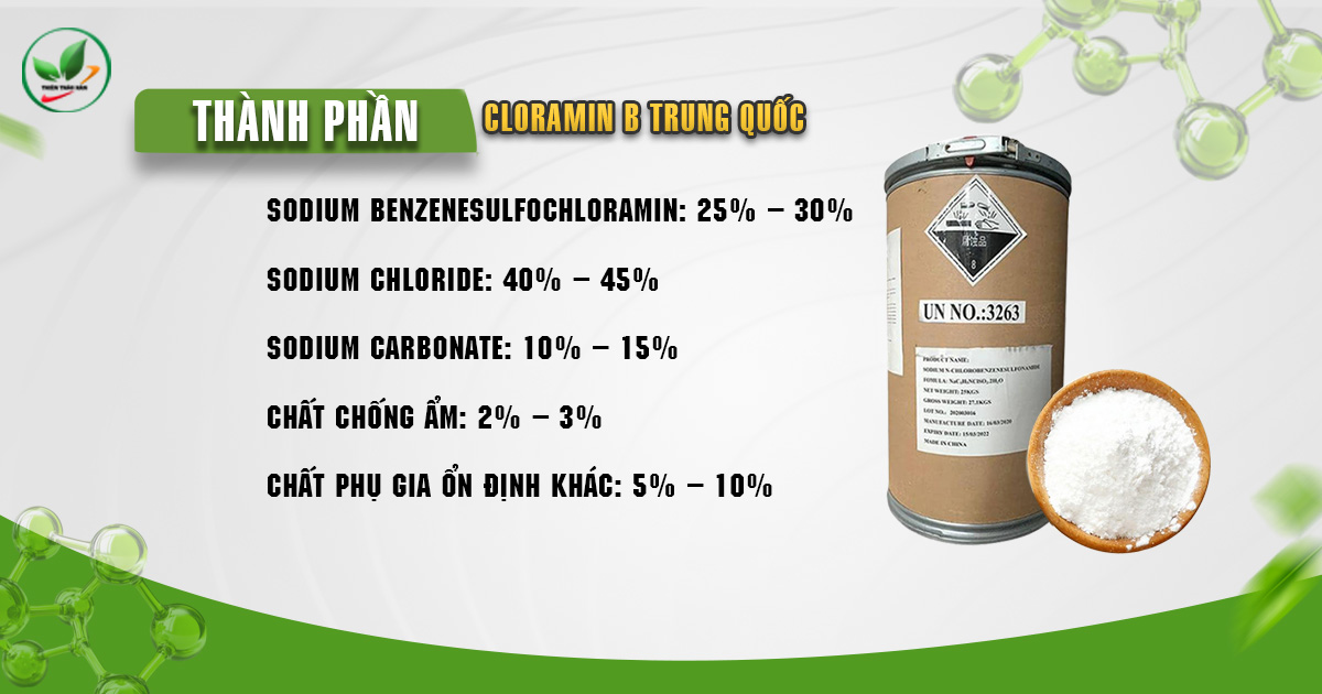 Thành phần của Cloramin B Trung Quốc