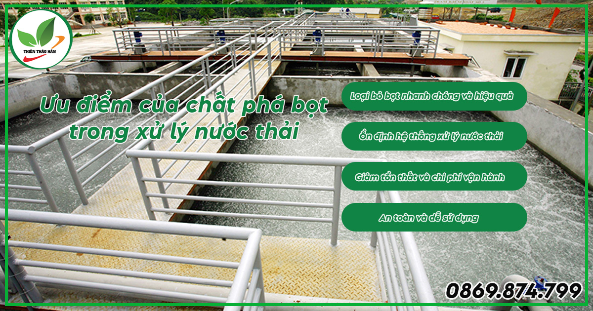 chất phá bọt trong xử lý nước thải