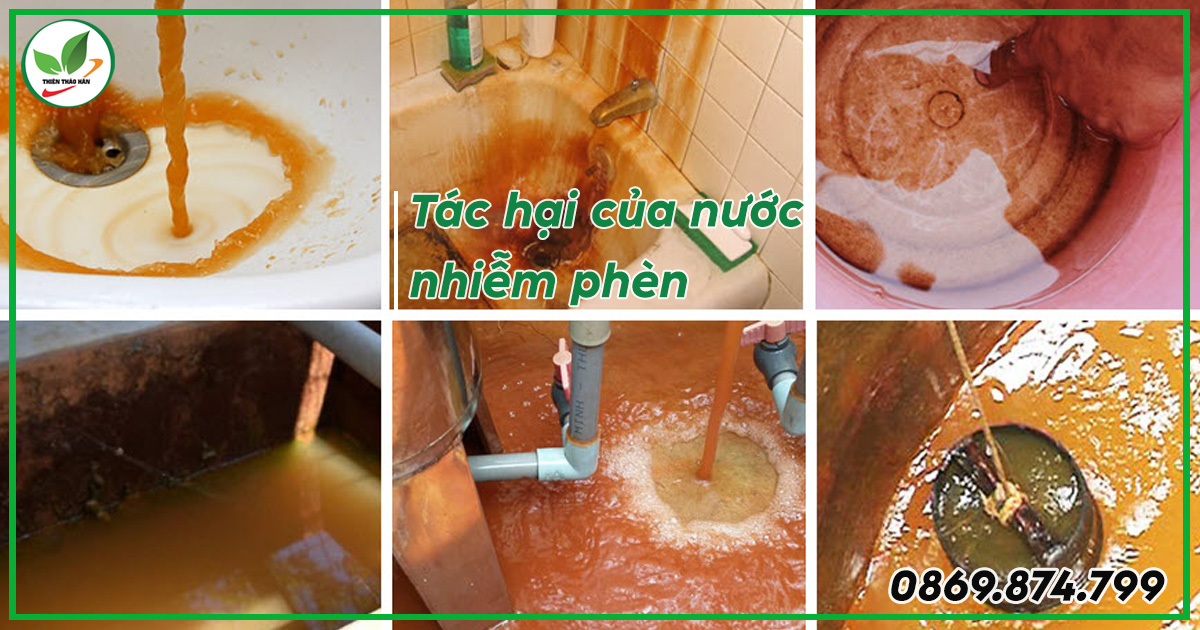 Tác hại của nước nhiễm phèn