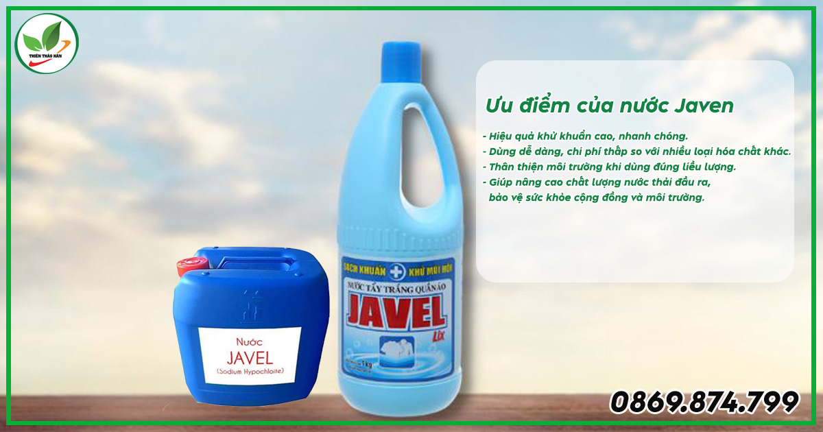 ưu và nhược điểm của nước javel trong xử lý nước thải