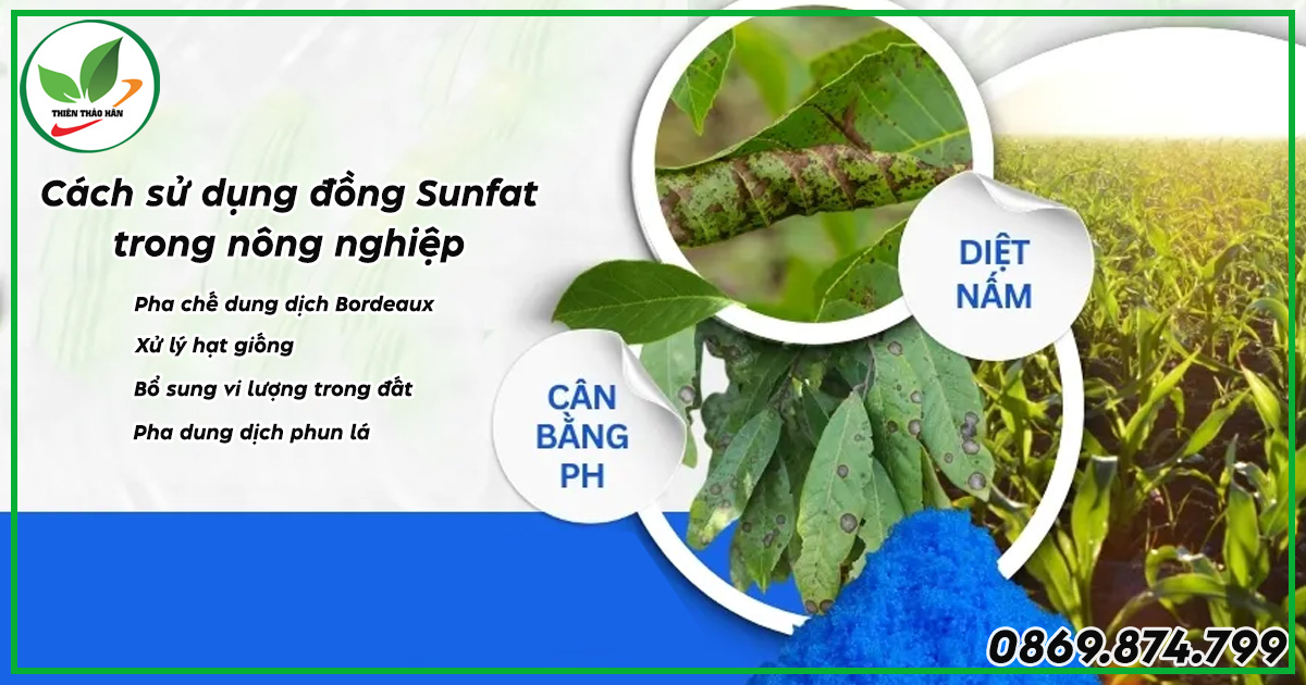 cách sử dụng đồng sunfat trong nông nghiệp