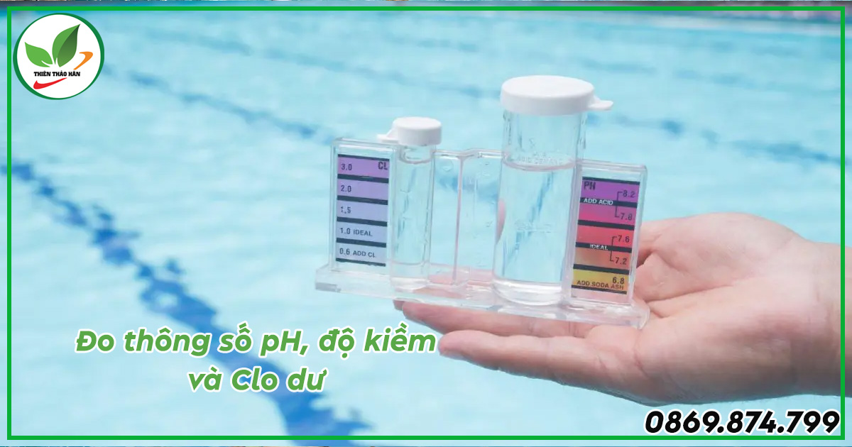 đo độ ph và độ kiềm trong hồ bơi
