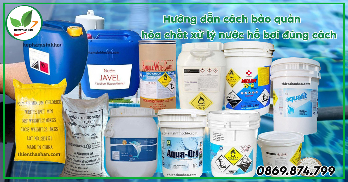cách bảo quản hóa chất hồ bơi
