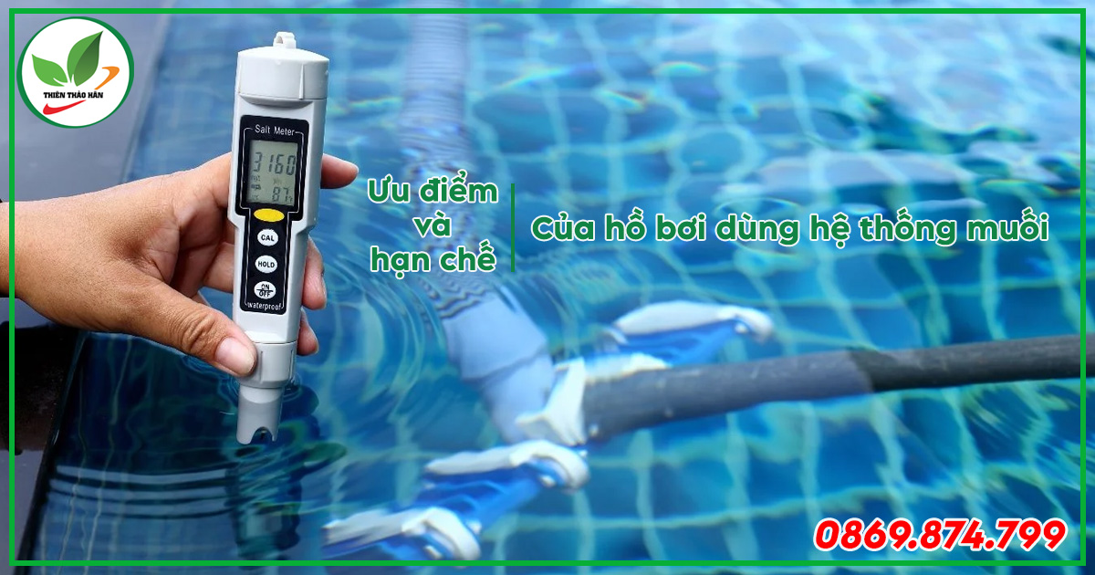 xử lý nước hồ bơi bằng muối