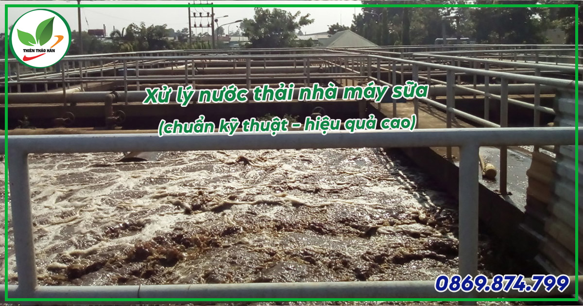 xử lý nước thải nhà máy sữa