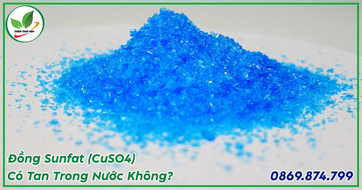 đồng sunfat có tan trong nước không?