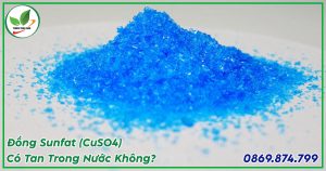 đồng sunfat có tan trong nước không?